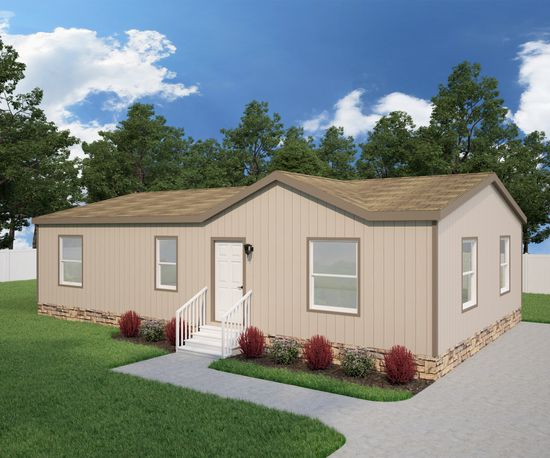 The DRM444F 44' DREAM Exterior. This Manufactured Mobile Home features 3 bedrooms and 2 baths.