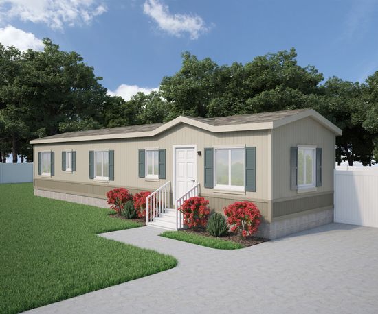 The FAIRPOINT 14522B Optional Cottage Exterior. This Manufactured Mobile Home features 2 bedrooms and 1 bath.