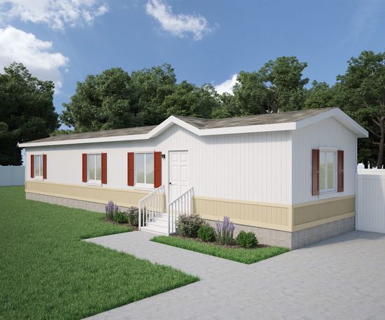 The FAIRPOINT 14562A Optional Cottage Exterior. This Manufactured Mobile Home features 2 bedrooms and 1 bath.