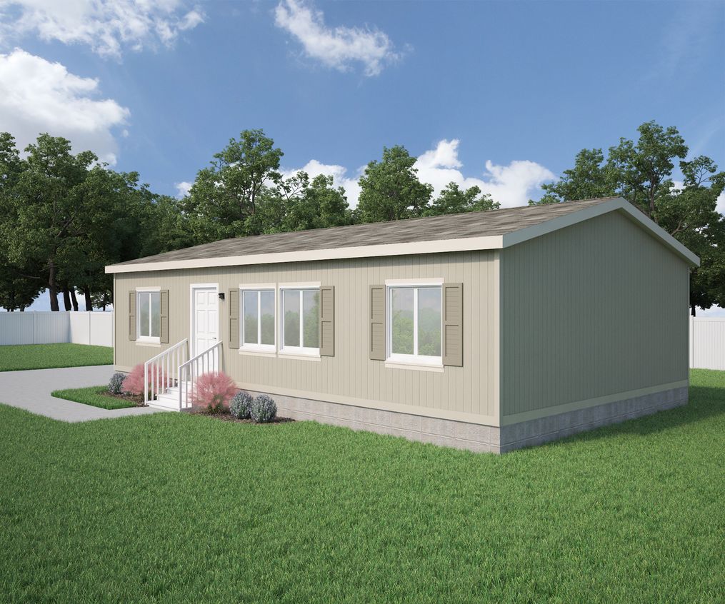 The FAIRPOINT 24403A Standard Exterior. This Manufactured Mobile Home features 3 bedrooms and 2 baths.