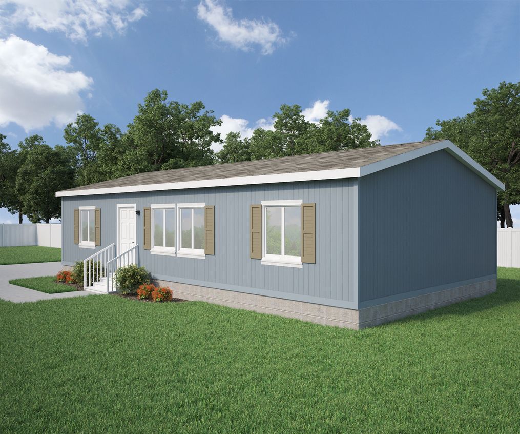 The FAIRPOINT 24463A Standard Exterior. This Manufactured Mobile Home features 3 bedrooms and 2 baths.
