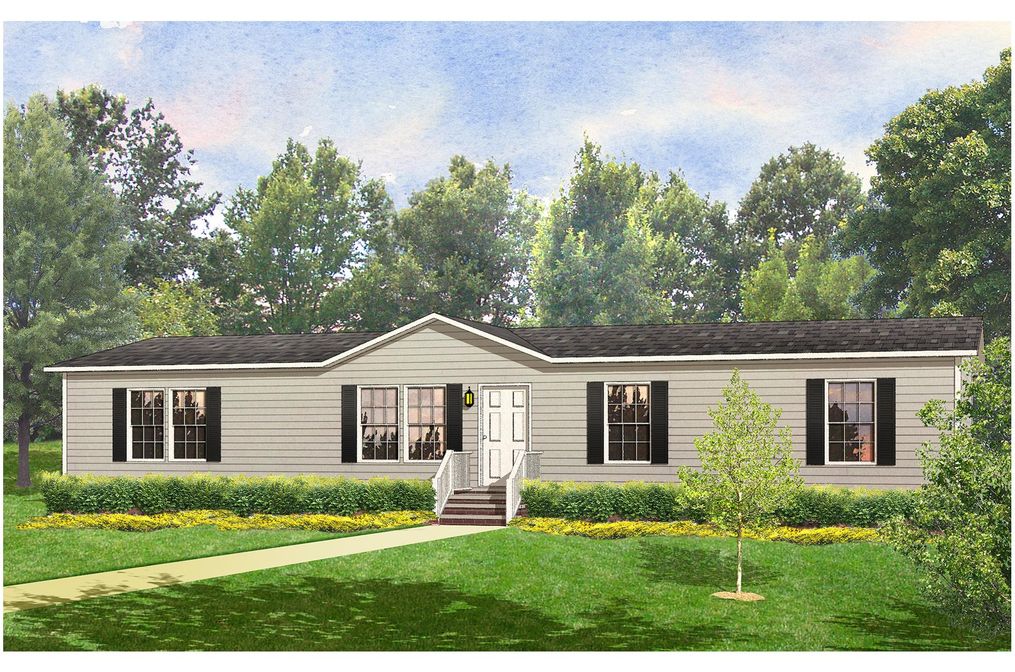 The FULTON 6028-2557D Exterior. This Manufactured Mobile Home features 3 bedrooms and 2 baths.