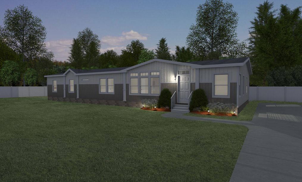 The KS3076A Exterior. This Manufactured Mobile Home features 4 bedrooms and 3 baths.