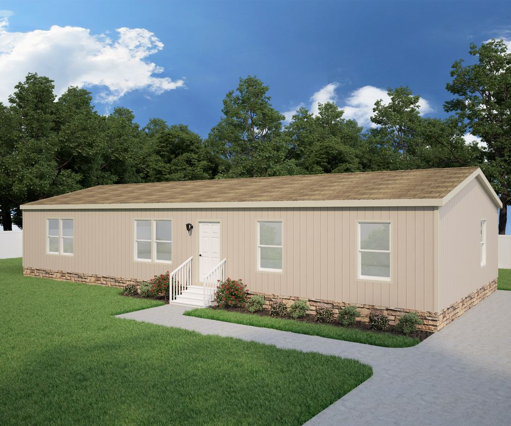 The PREFERRED PLUS CP601F Exterior. This Manufactured Mobile Home features 3 bedrooms and 2 baths.