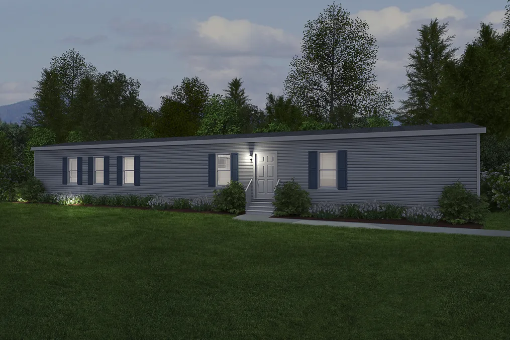 The REVOLUTION 76B Exterior. This Manufactured Mobile Home features 3 bedrooms and 2 baths.
