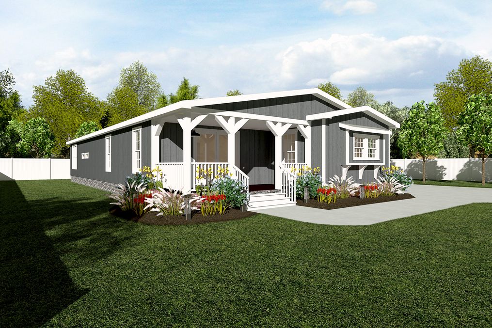 The THE LITTLEFIELD Exterior. This Manufactured Mobile Home features 3 bedrooms and 2 baths.
