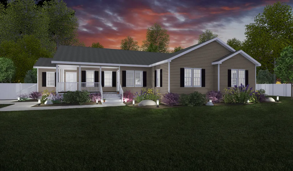 The THE MCGARRITY Exterior. This Manufactured Mobile Home features 4 bedrooms and 4 baths.