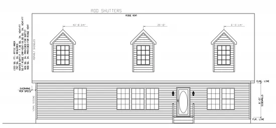 Front Elevation - Upstairs attic has fittings for full bath. Enough space for 2 more bedrooms!