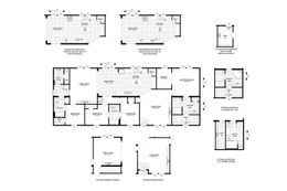 The CHADWICK 7630-8028 SECT Floor Plan. This Manufactured Mobile Home features 4 bedrooms and 3 baths.
