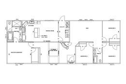 The FRE32764A  FREEDOM XL Floor Plan. This Manufactured Mobile Home features 4 bedrooms and 2 baths.