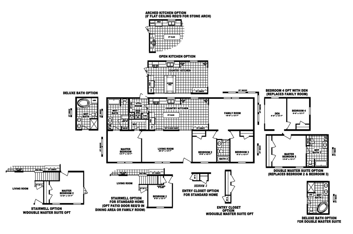 The FULTON 6028-2557D Floor Plan. This Manufactured Mobile Home features 3 bedrooms and 2 baths.