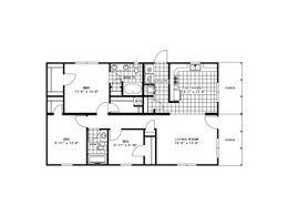 The THE LAKE VIEW Floor Plan. This Manufactured Mobile Home features 3 bedrooms and 2 baths.