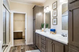 The 2062 CLASSIC Primary Bathroom. This Manufactured Mobile Home features 3 bedrooms and 2 baths.