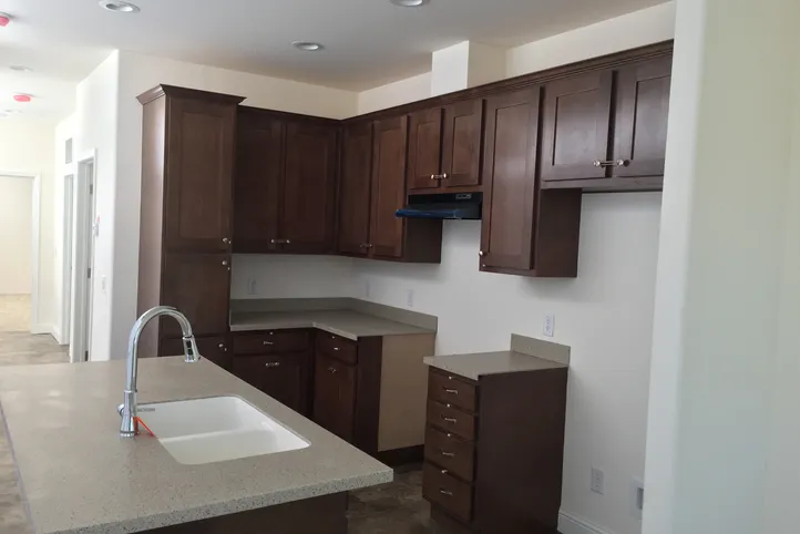 The FAIRPOINT 20523B Kitchen. This Manufactured Mobile Home features 3 bedrooms and 2 baths.