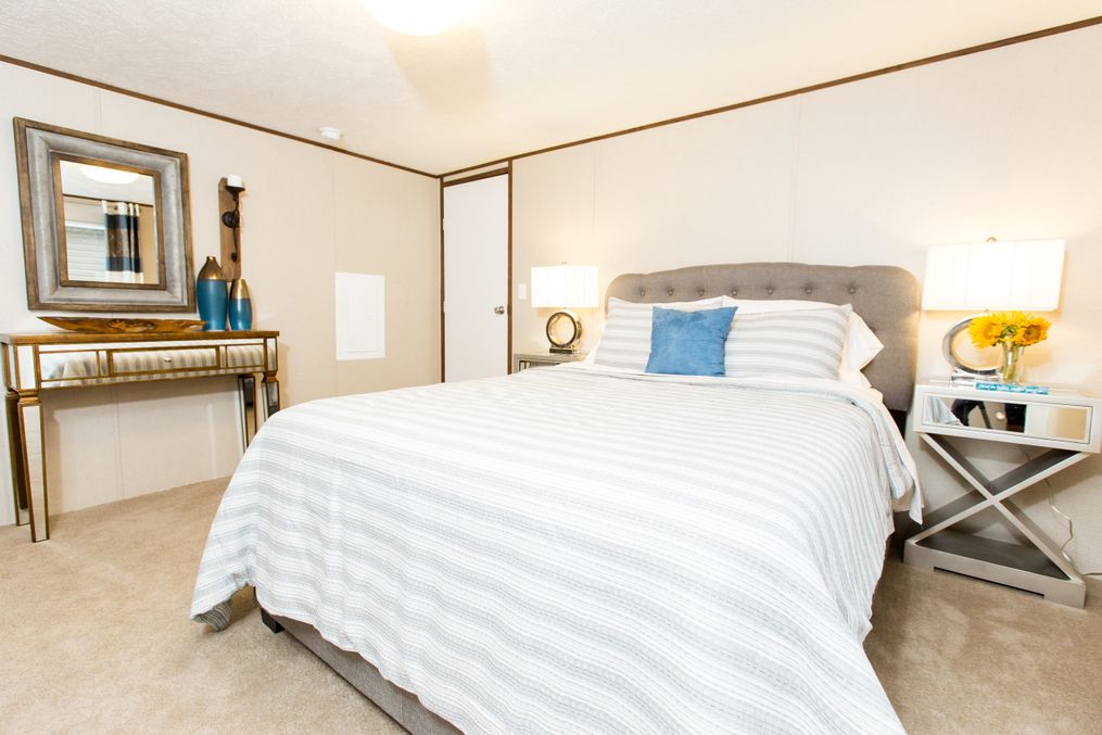 The GLORY Master Bedroom. This Manufactured Mobile Home features 3 bedrooms and 2 baths.