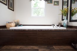 The RANGER 56B Primary Bathroom. This Manufactured Mobile Home features 3 bedrooms and 2 baths.