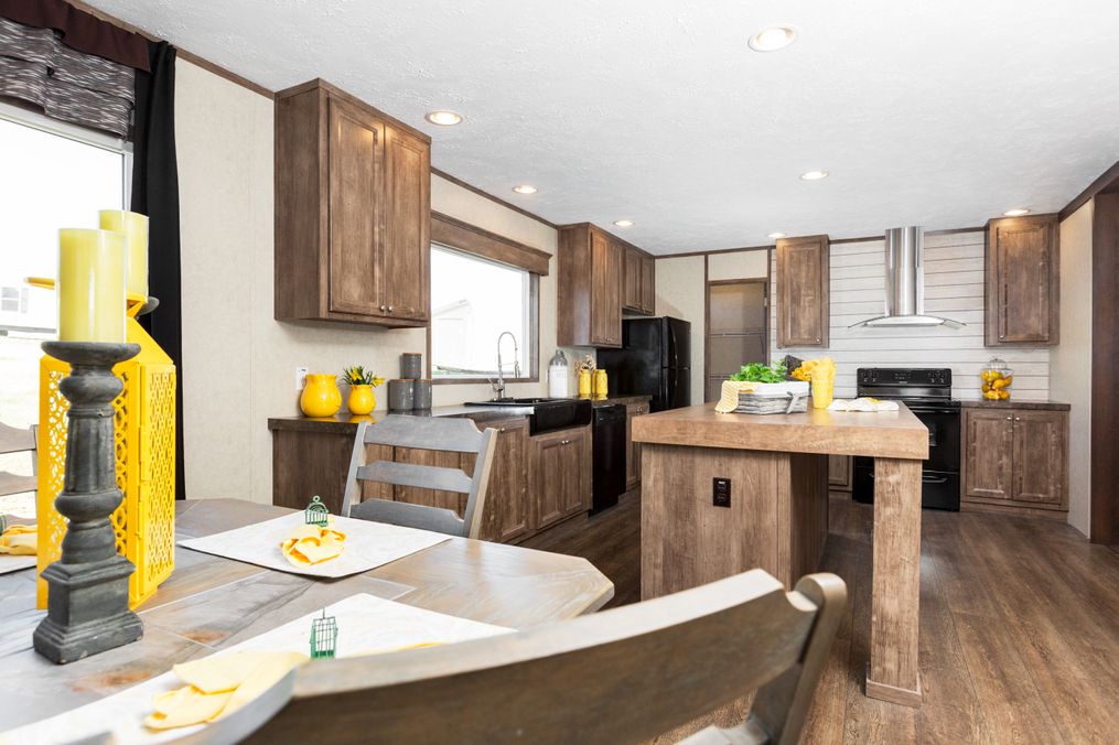 The THE ANNIVERSARY 2.0 Kitchen. This Manufactured Mobile Home features 3 bedrooms and 2 baths.