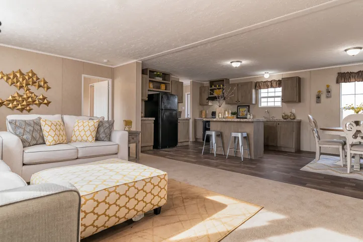 The THE EAGLE 52 Living Room. This Manufactured Mobile Home features 3 bedrooms and 2 baths.