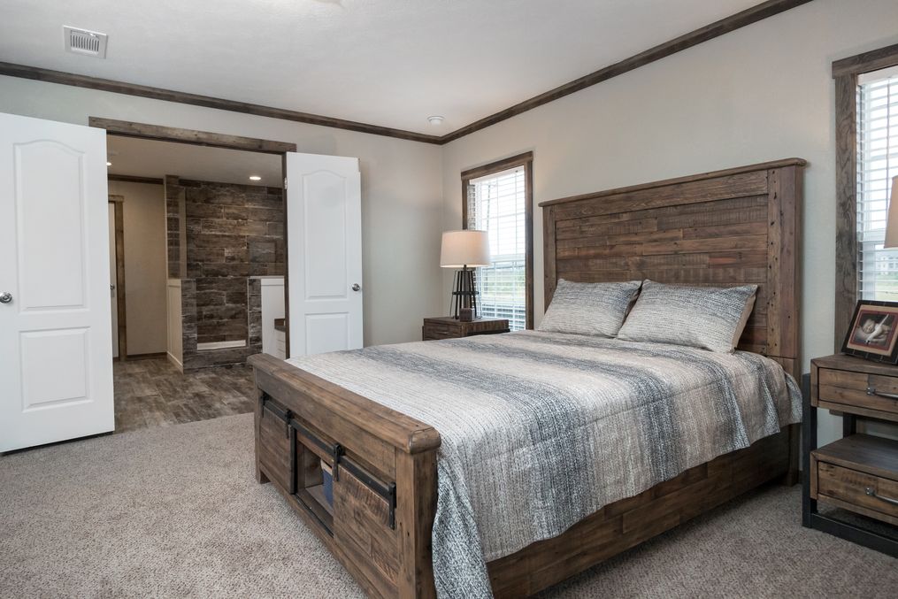 The THE LITTLEFIELD Master Bedroom. This Manufactured Mobile Home features 3 bedrooms and 2 baths.