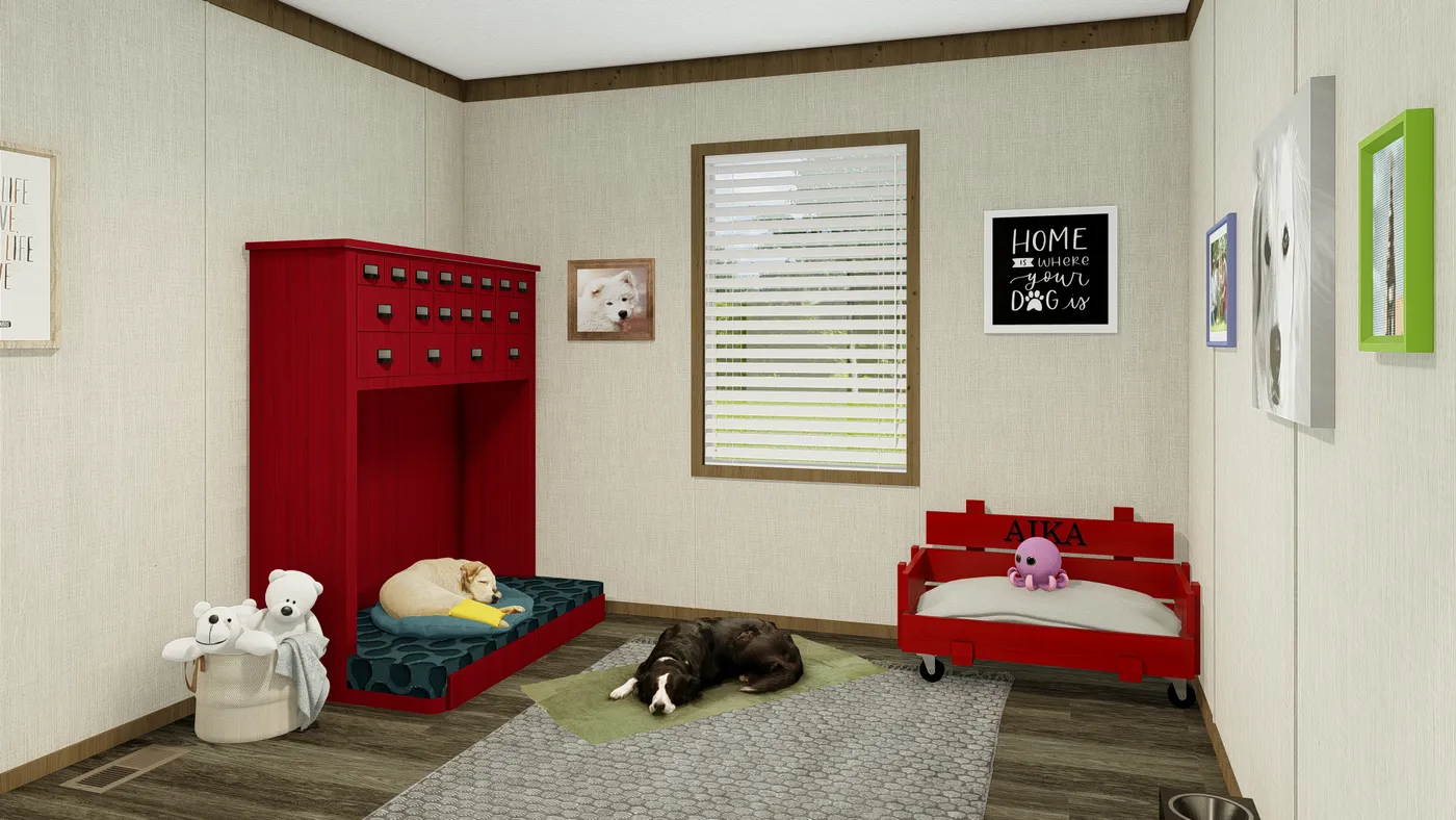 The GRAND LIVING 56 Interior. This Manufactured Mobile Home features 3 bedrooms and 2 baths.