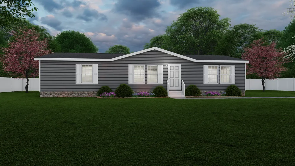 The CAROLINIAN M5000 HUD Interior. This Manufactured Mobile Home features 3 bedrooms and 2 baths.