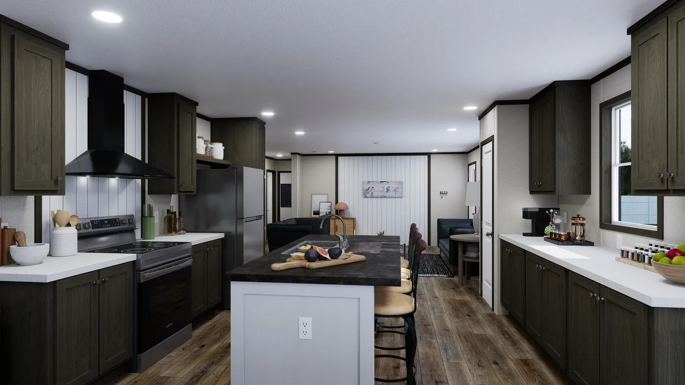 The THE FLOURISH Exterior. This Manufactured Mobile Home features 3 bedrooms and 2 baths.
