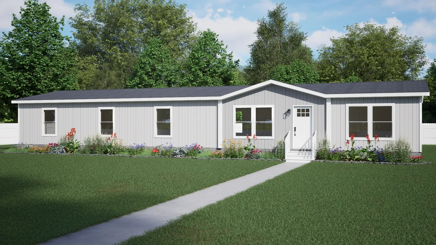 The SEVIER Exterior. This Manufactured Mobile Home features 4 bedrooms and 3 baths.