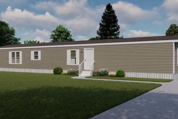 The ANNIVERSARY CHOICE Exterior. This Manufactured Mobile Home features 3 bedrooms and 2 baths.