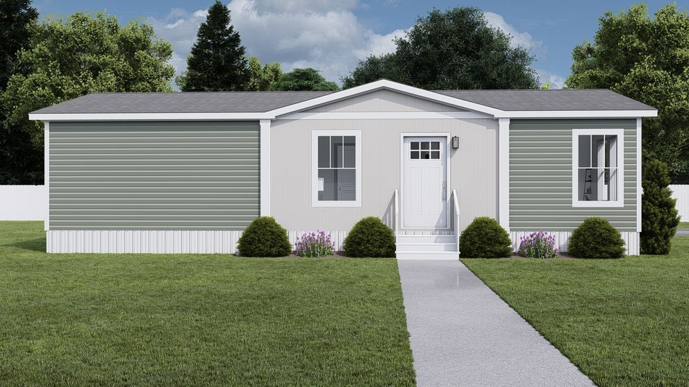 The RISING SUN Exterior. This Manufactured Mobile Home features 2 bedrooms and 2 baths.