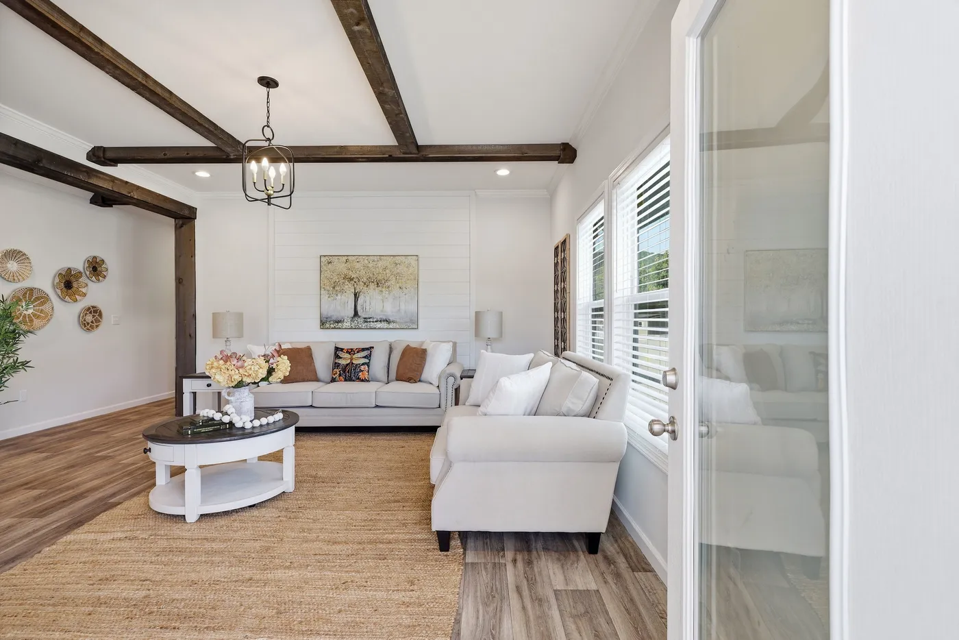 The SOUTHERN CHARM Exterior. This Manufactured Mobile Home features 3 bedrooms and 2 baths.