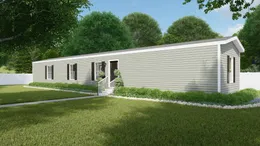 The ESSENCE Exterior with Olive Vinyl. This Manufactured Mobile Home features 3 bedrooms and 2 baths.