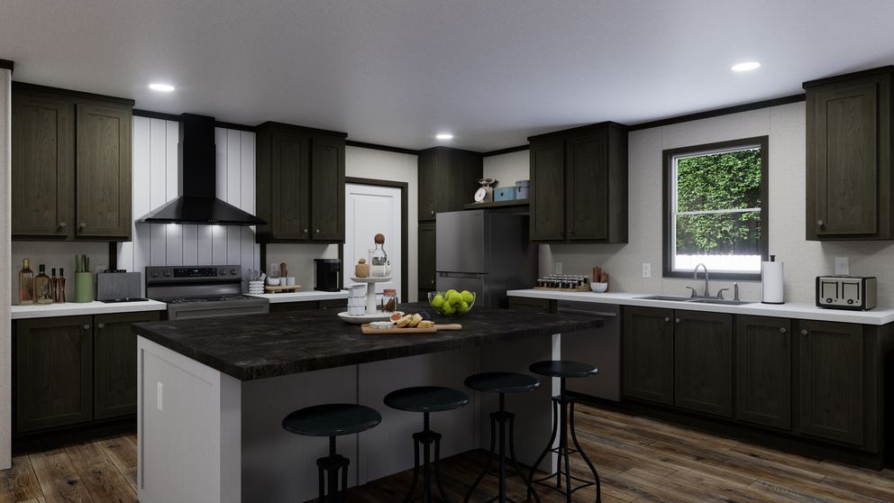 The THRIVE Exterior. This Manufactured Mobile Home features 4 bedrooms and 2 baths.