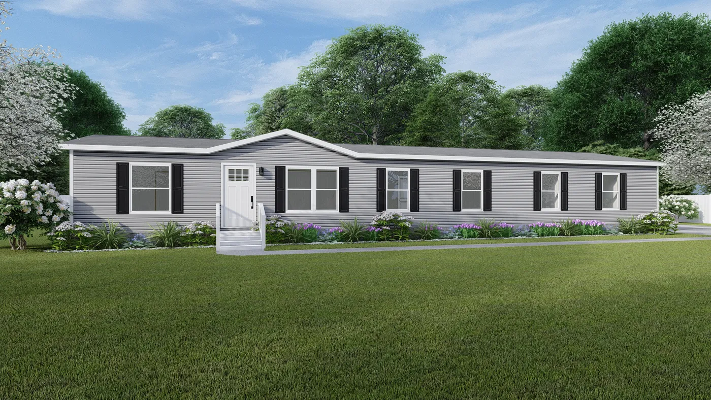 The SNOWCAP Exterior. This Manufactured Mobile Home features 4 bedrooms and 2 baths.