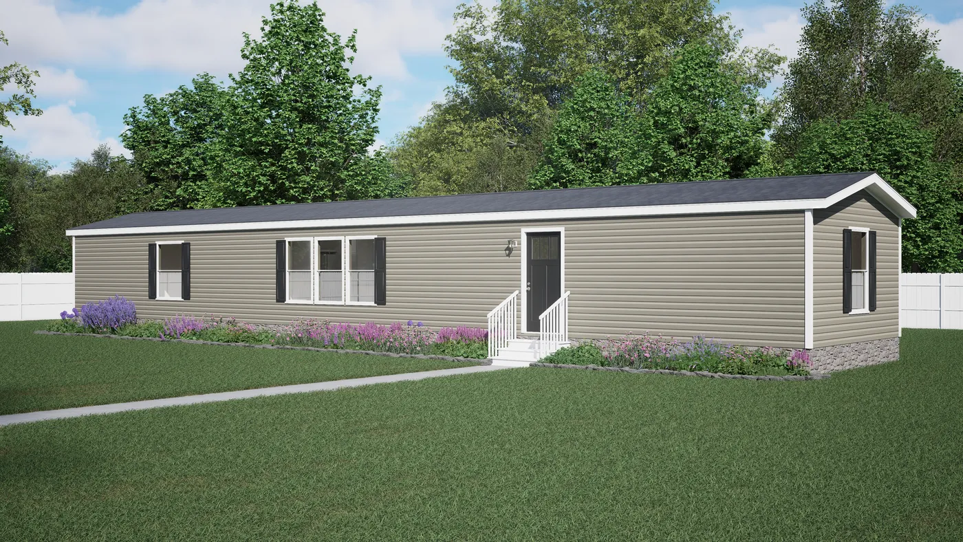 The THE SPARK Exterior. This Manufactured Mobile Home features 3 bedrooms and 2 baths.