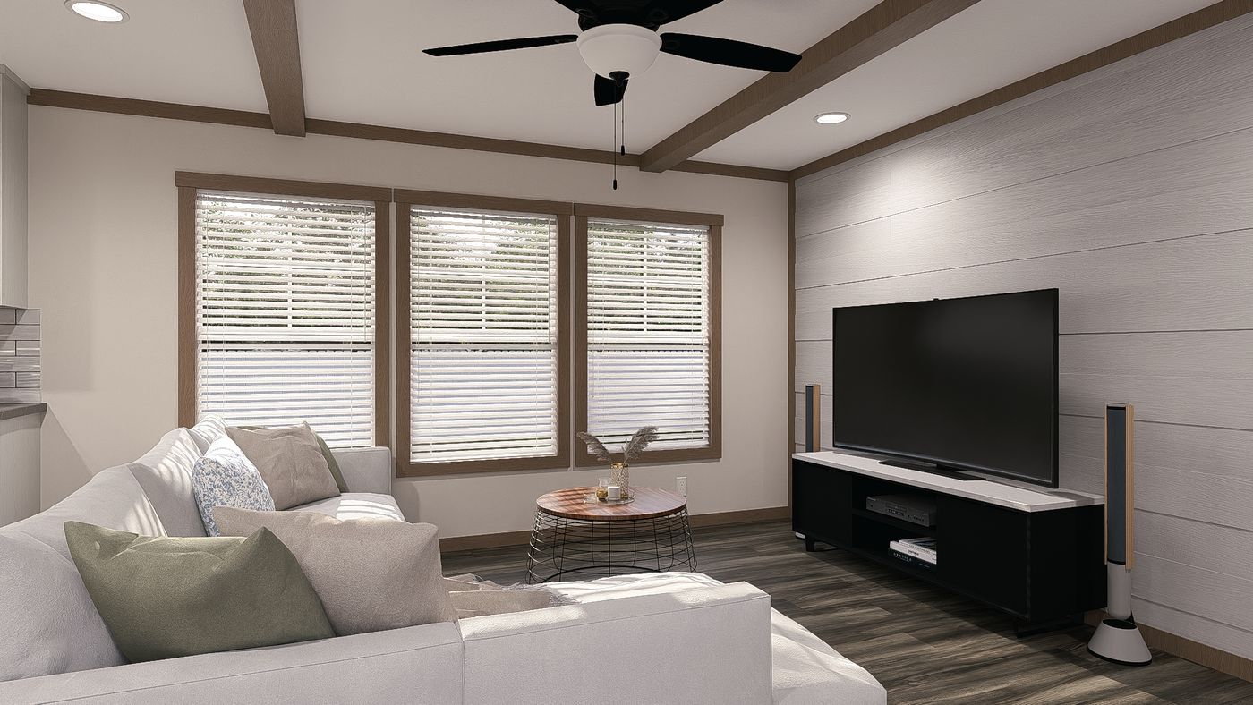 The LEXI Exterior. This Manufactured Mobile Home features 3 bedrooms and 2 baths.