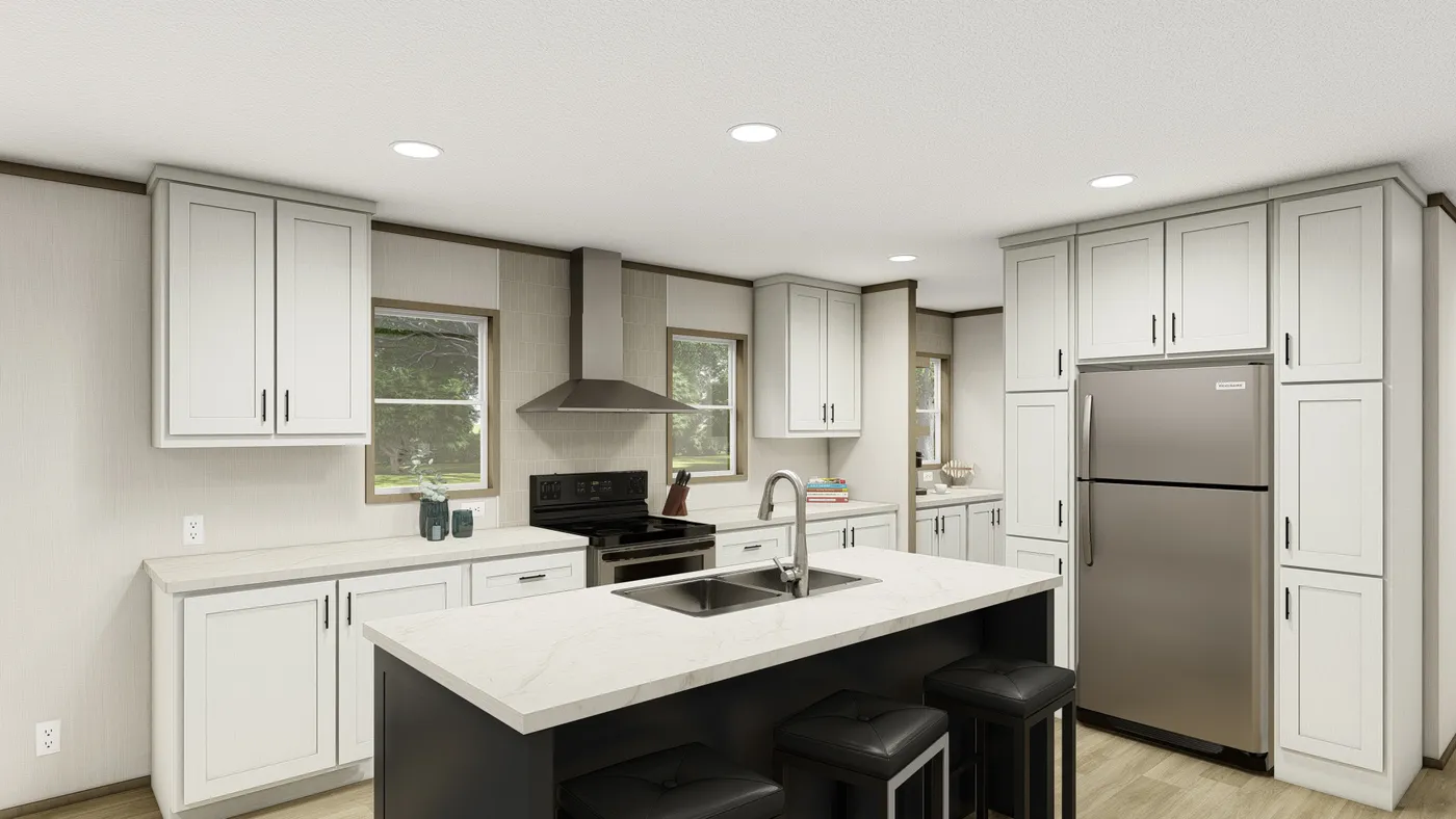 The SUMMIT Exterior. This Manufactured Mobile Home features 4 bedrooms and 3 baths.