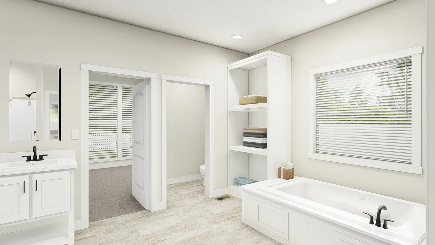 The HIP-4266-4B            SUBLIME Exterior. This Manufactured Mobile Home features 4 bedrooms and 2.5 baths.
