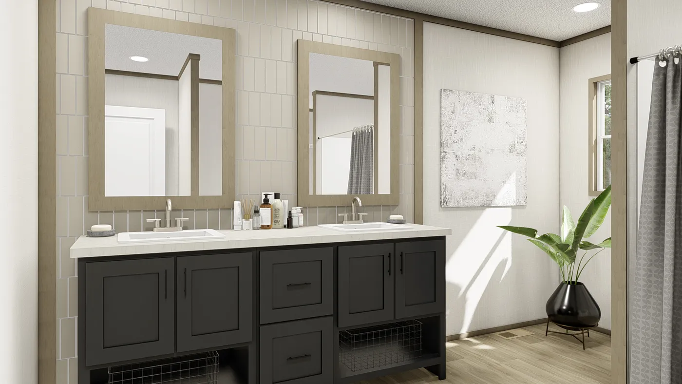 The SNOWCAP Exterior. This Manufactured Mobile Home features 4 bedrooms and 2 baths.