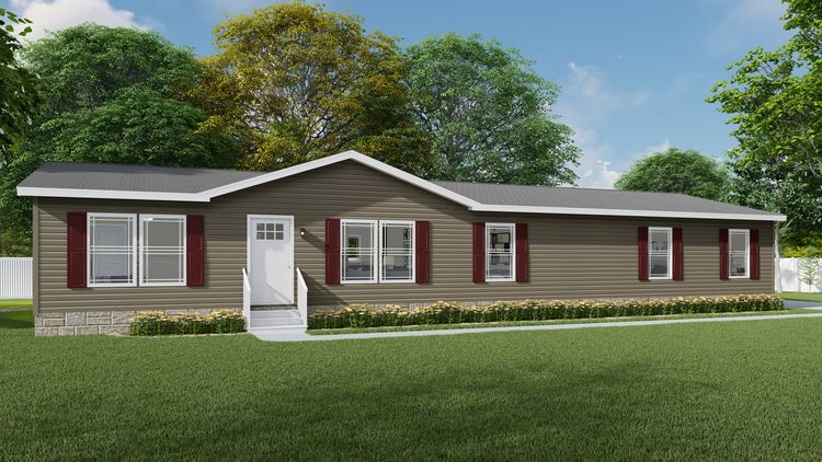 The WINCHESTER FLEX 32 WIDE Exterior. This Manufactured Mobile Home features 4 bedrooms and 2 baths.