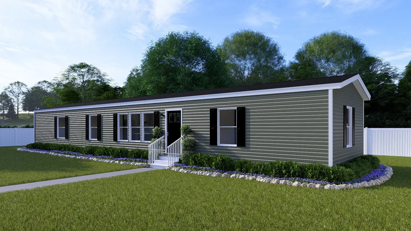 The FESTIVAL Exterior. This Manufactured Mobile Home features 3 bedrooms and 2 baths.