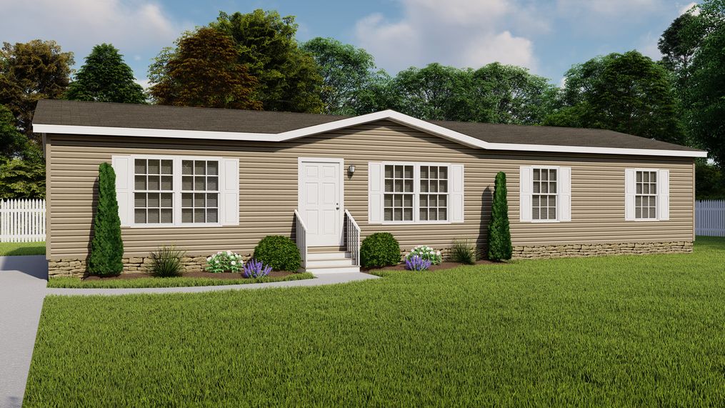 The TRADITION 60B Exterior. This Manufactured Mobile Home features 3 bedrooms and 2 baths.