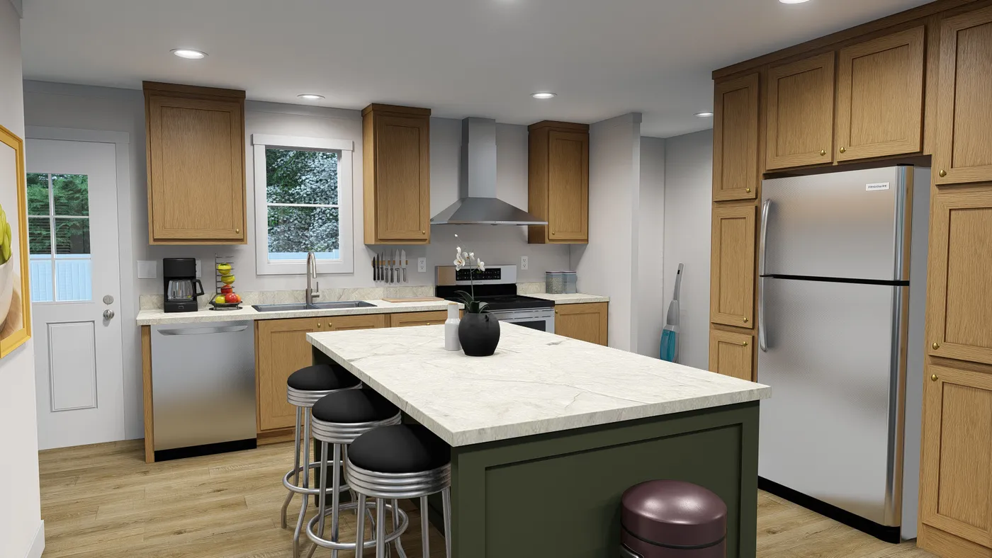 The SWEET DREAMS 4028-32-1 Exterior. This Manufactured Mobile Home features 3 bedrooms and 2 baths.
