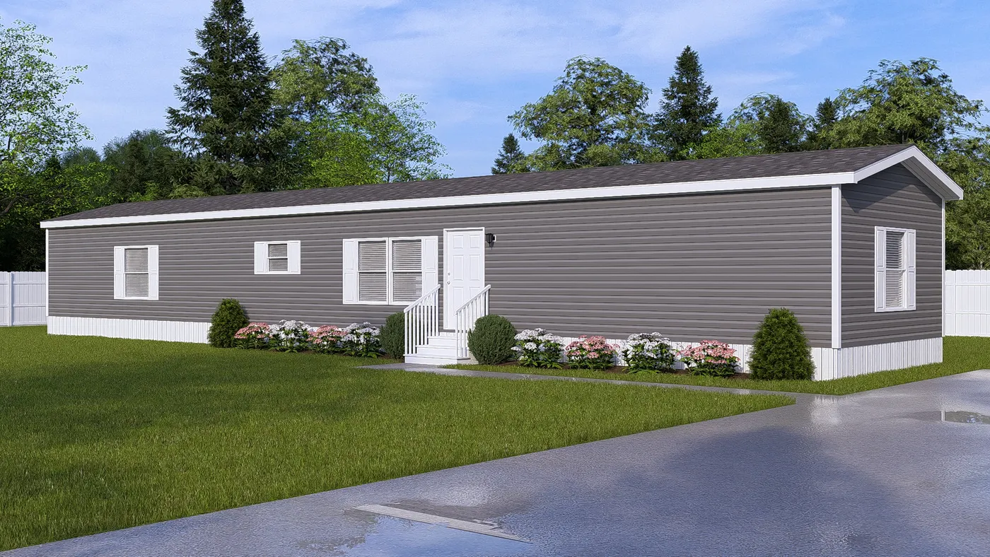 The WILLOW Exterior. This Manufactured Mobile Home features 3 bedrooms and 2 baths.