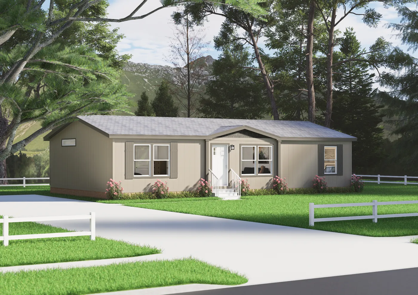The ANNIVERSARY 2848 Exterior. This Manufactured Mobile Home features 3 bedrooms and 2 baths.