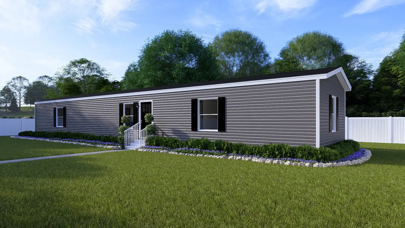 The COLOSSAL Exterior in Flint Vinyl. This Manufactured Mobile Home features 3 bedrooms and 2 baths.
