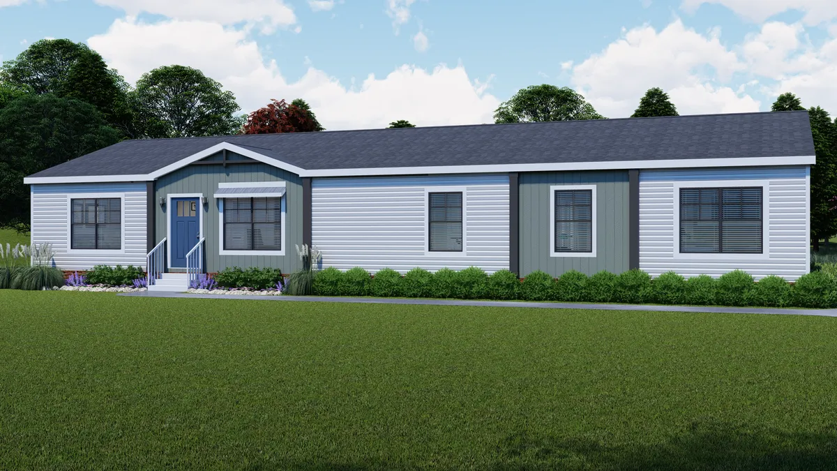 The FARM 3 FLEX ELITE DEN Exterior. This Manufactured Mobile Home features 3 bedrooms and 2 baths.