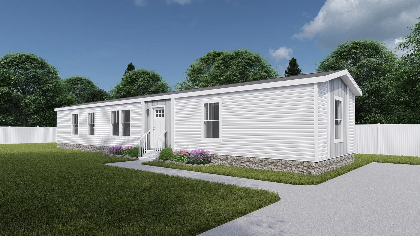 The RHYTHM NATION Exterior. This Manufactured Mobile Home features 3 bedrooms and 2 baths.