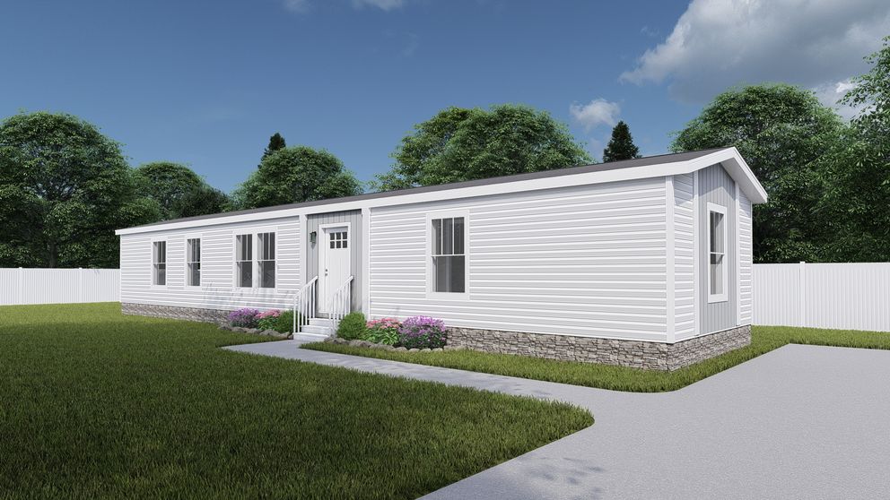 The RHYTHM NATION Exterior. This Manufactured Mobile Home features 3 bedrooms and 2 baths.