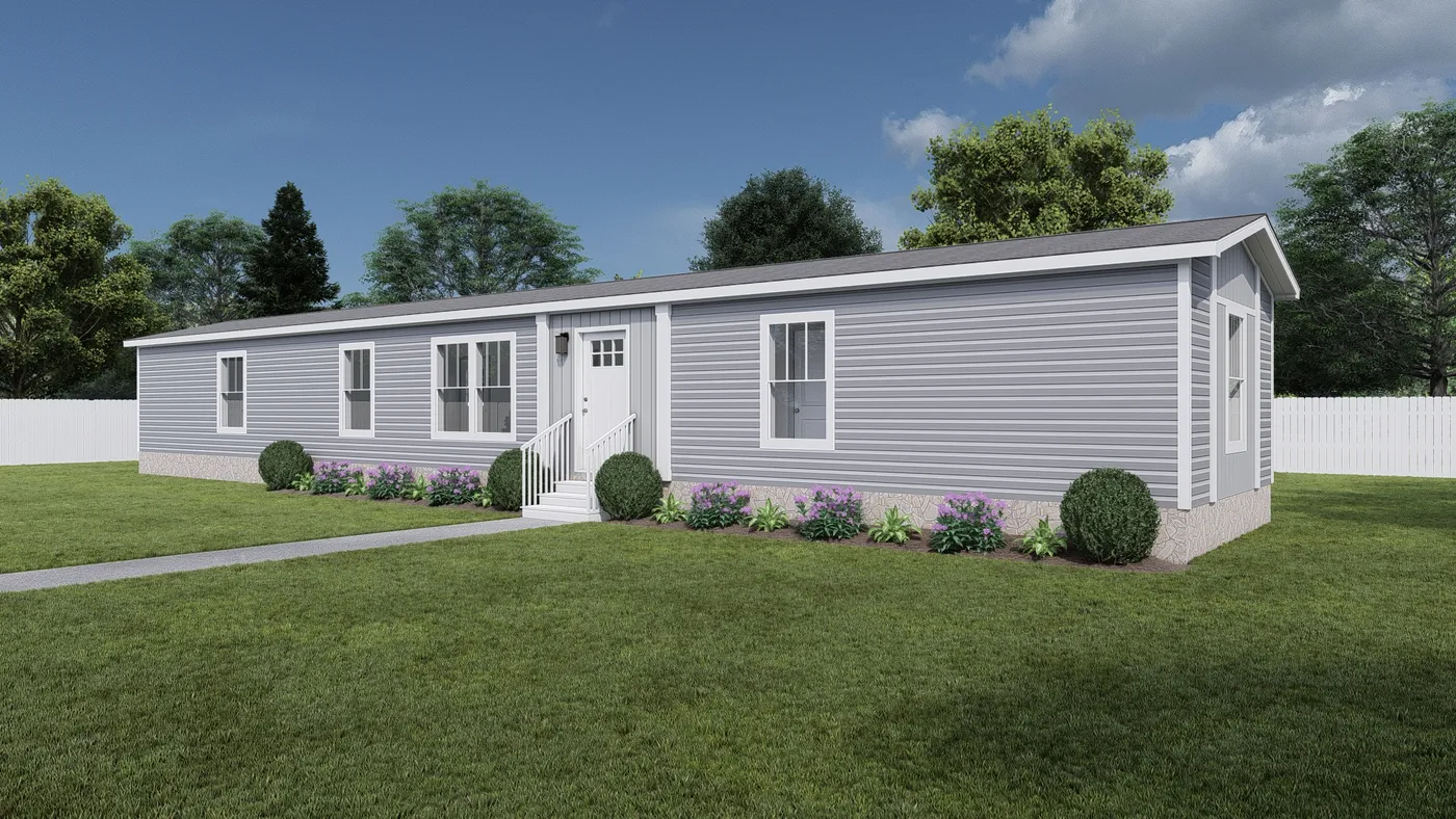 The SWEET CAROLINE Exterior. This Manufactured Mobile Home features 3 bedrooms and 2 baths.