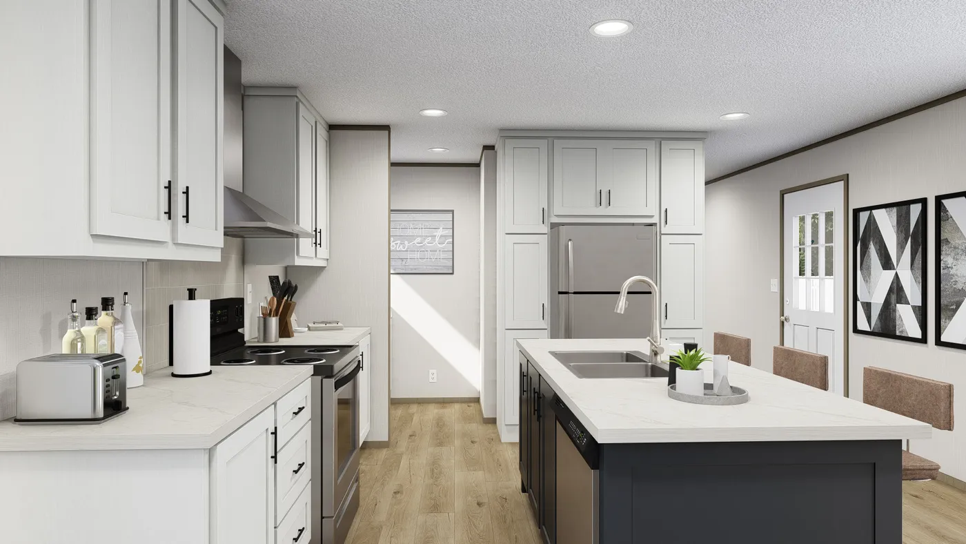 The ZION Exterior. This Manufactured Mobile Home features 3 bedrooms and 2 baths.